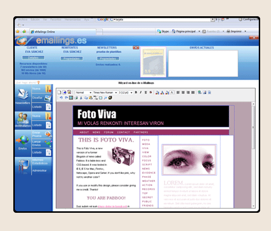 trabajar con nuestra newsletter